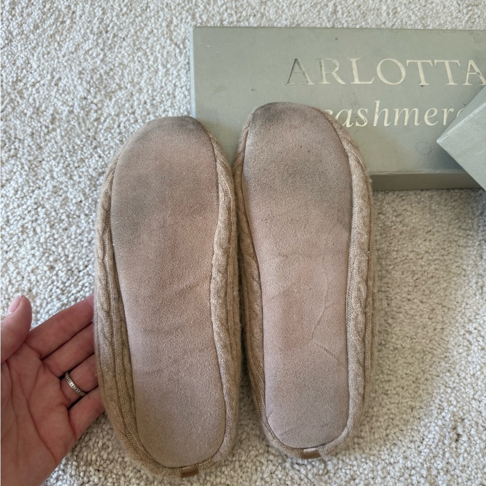 Women's ARLOTTA Tan Cashmere Slippers - Picture 3 of 3